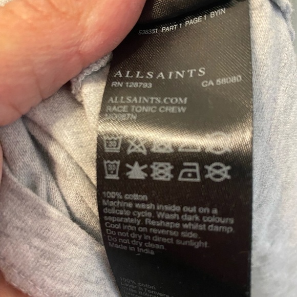 All Saints Brace Tonic Crew T shirt - Picture 6 of 6